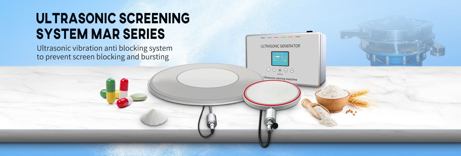 Ultrasonic sieving system